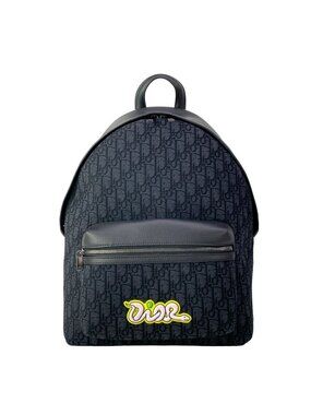 Dior Backpack Rider 2.0 Zip Black Yellow Pink
